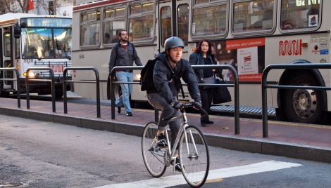 Spotted: Commuting in SF